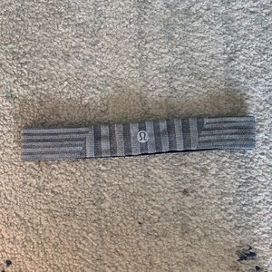 Gray Striped Lululemon Headband